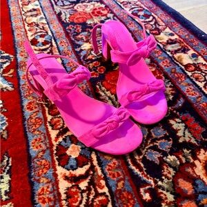 J. Crew Fuchsia Bow Sandals